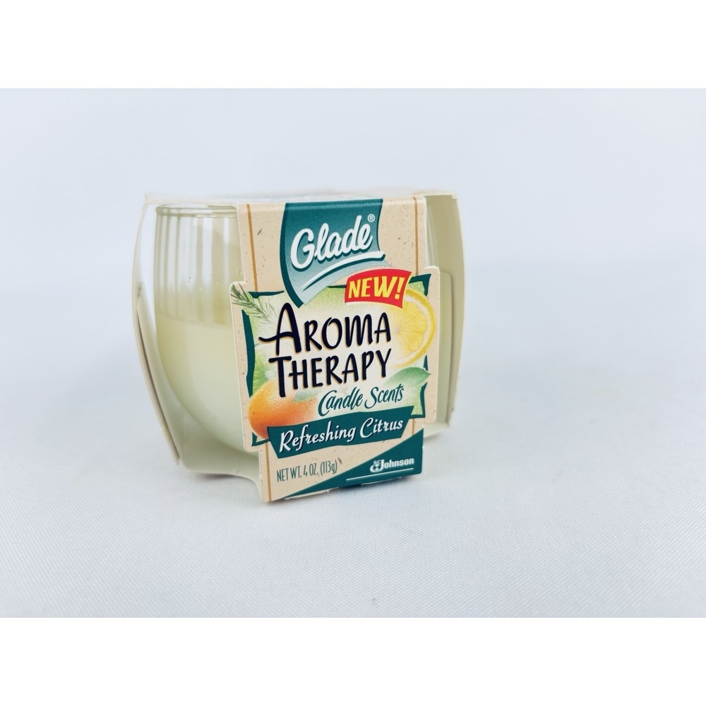 Vintage Glade Aromatherapy Candle Scents Refreshing Citrus 1999 NOS